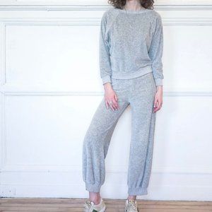 KONDI Velour Set Grey Marle